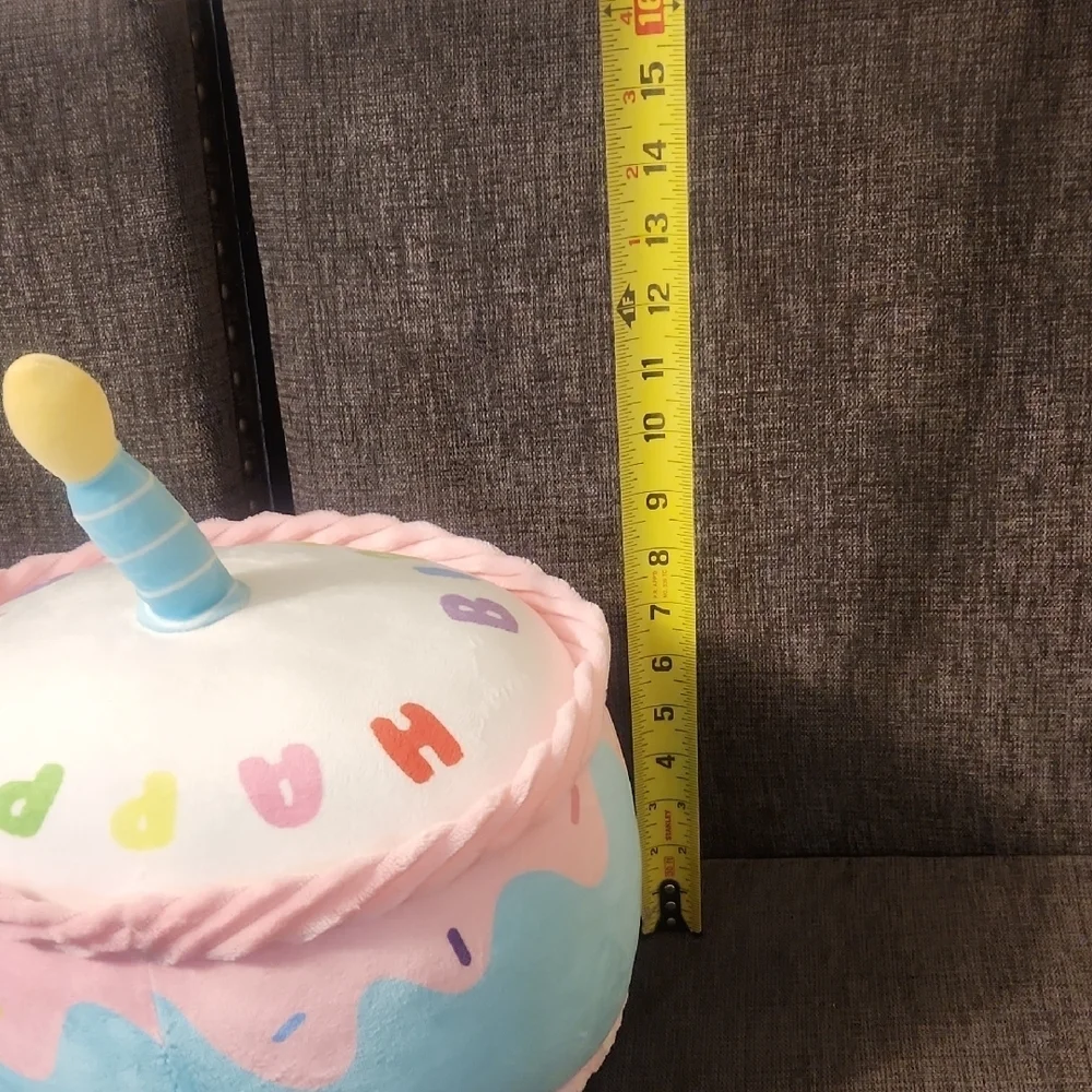 Colorful Happy Birthday Cake Plush Decoration